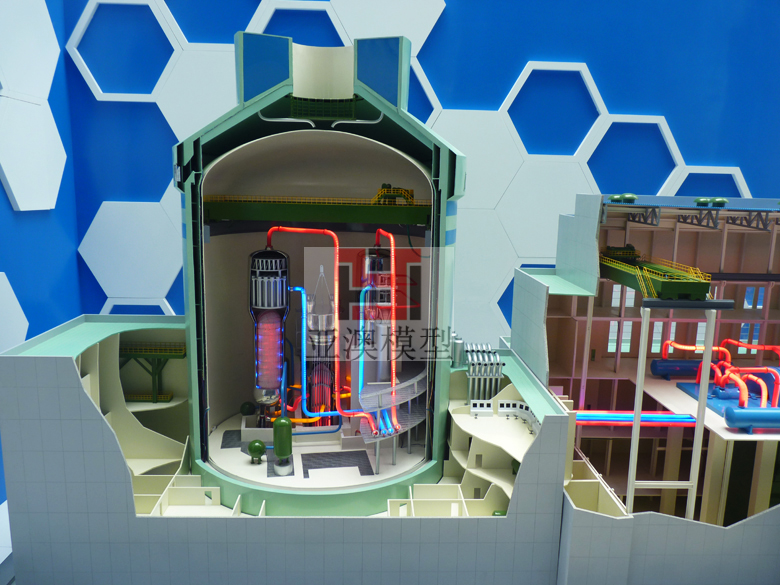 中國(guó)核電展廳---AP1000核電站剖面展示模型順利驗(yàn)(圖3)