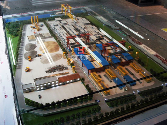 75米梁預制場模型